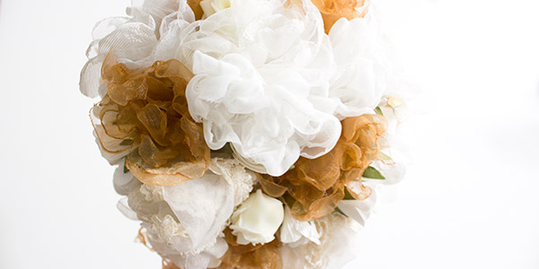 Anleitung Brautstrauß aus Stoffblumen