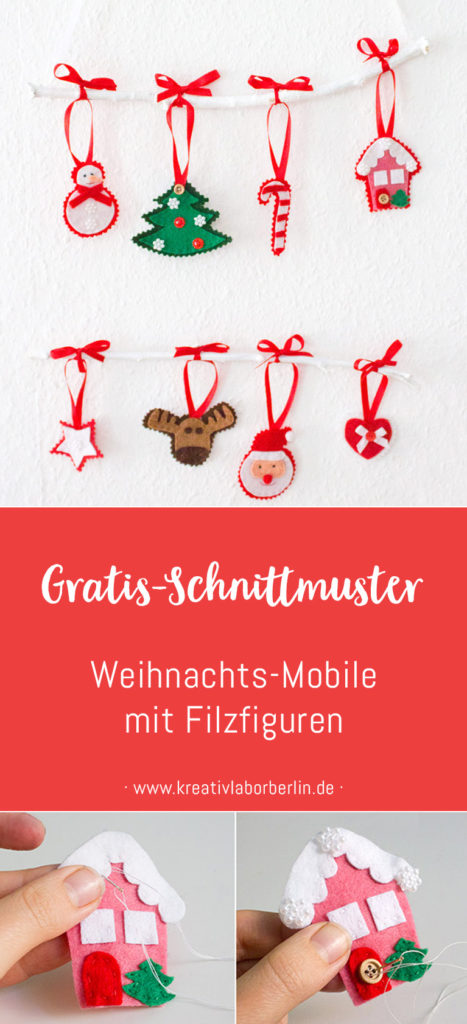 DIY-Anleitung: Weihnachtliches Mobile mit Filzfiguren