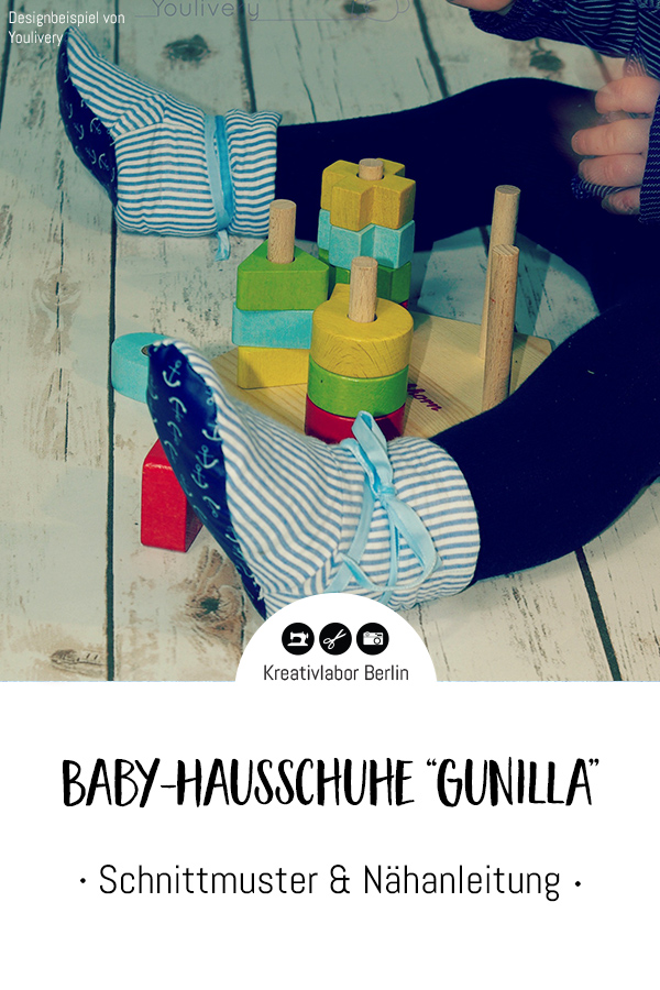 Schnittmuster & Nähanleitung Baby-Hausschuhe "Gunilla"