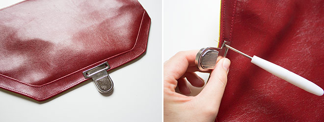 Nähanleitung: Tasche "Klein-Smilla" aus Kunstleder (ohne offene Kanten)