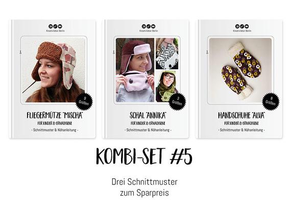 Kombi-Set "Winter": Mütze, Schal & Handschuhe