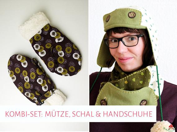 Kombi-Set "Winter": Mütze, Schal & Handschuhe