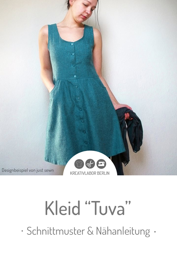 Schnittmuster & Nähanleitung für das Kleid "Tuva" #schnittmuster #kleid #nähen #frauen #webware #sommerkleid #knopfleiste