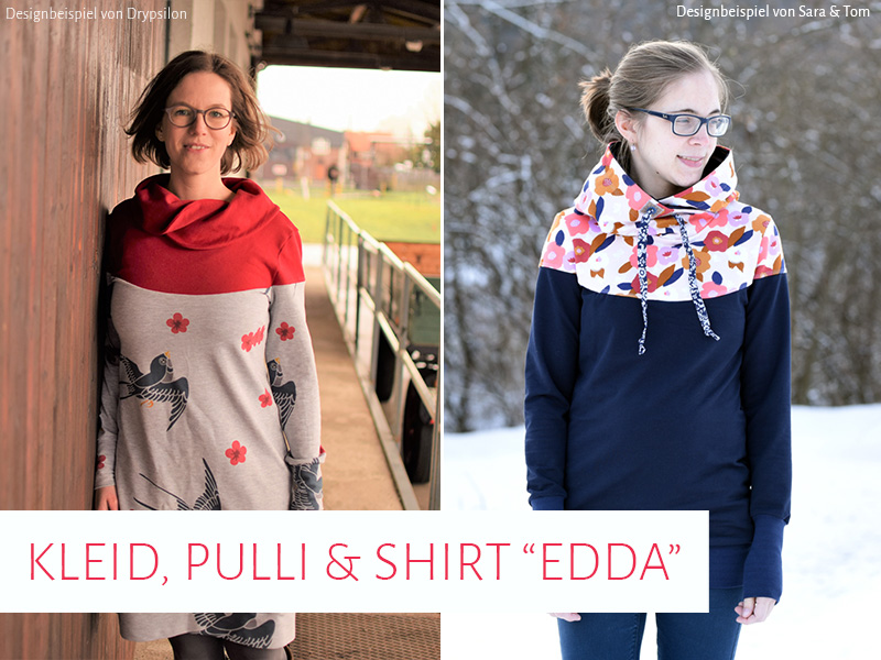 Neues Schnittmuster: Kleid, Pullover & Shirt „Edda“