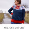 Schnittmuster & Nähanleitung für Kleid / Shirt / Pullover "Edda" #schnittmuster #schnittmusterdamen #nähenmachtglücklich #nähen #nähenfürmich #shirt #pullover #kleid #frauen #damen #kreativlaborberlin